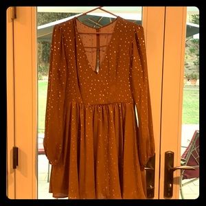 Pink with god stars dress